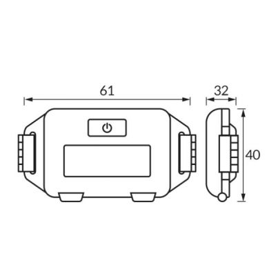 Latarka czołowa czołówka PIN LED 1W 100lm 6500K b. zimna 3xAAA czarny IDEUS (04833)